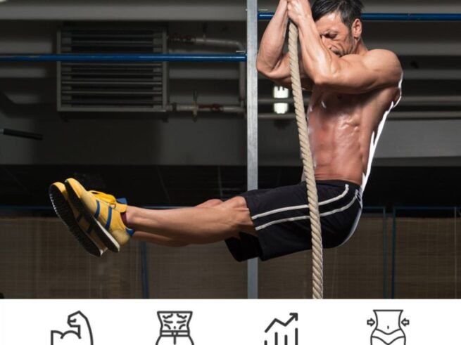 3M Hemp Rope 38MM Diameter Jute Sports Rubber Handles