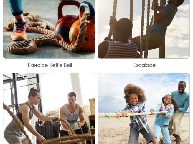 3M Hemp Rope 38MM Diameter Jute Sports Rubber Handles