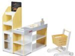 Wooden Shopping Set Toy with Supermarket Cashier Imitation Game