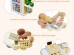Wooden Shopping Set Toy with Supermarket Cashier Imitation Game