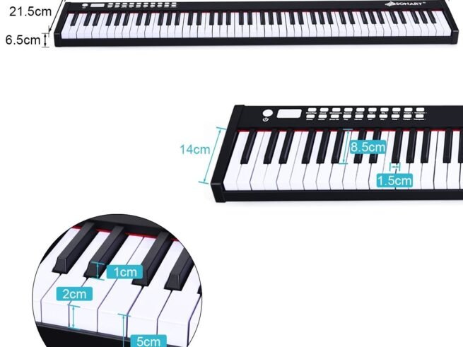 Children Digital Piano Keyboard 88 Keys with MIDI and Bluetooth Function