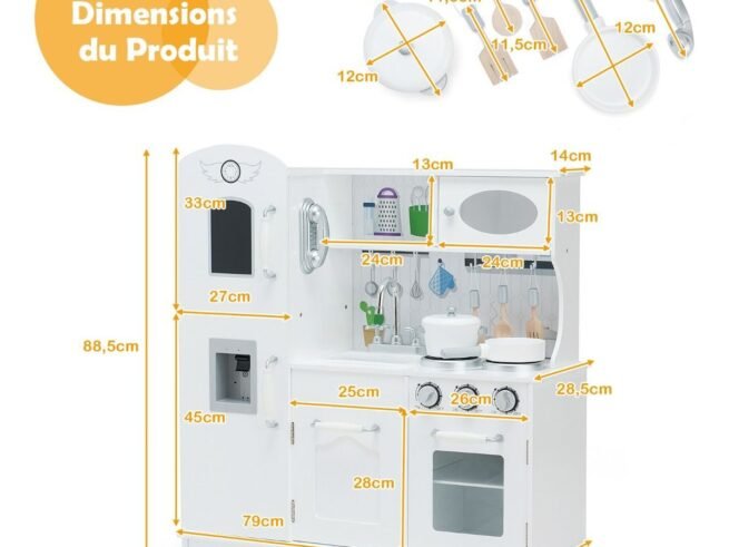 Children's Kitchen with Phone and Blackboard Light Sound Effect