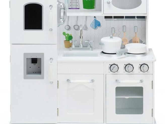 Children's Kitchen with Phone and Blackboard Light Sound Effect