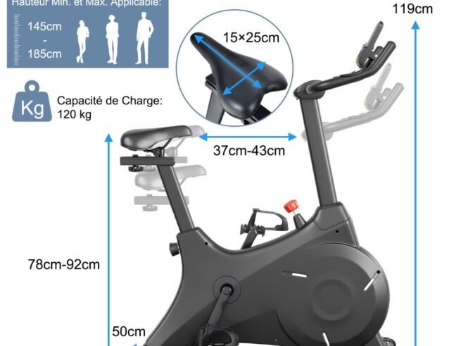 Magnetic Bike Limitless Resistance with Adjustable Saddle LCD Screen Belt System