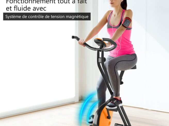 Magnetic Exercise Bike 8 Resistance Levels with 2.5KG Flywheel Foldable