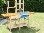 Outdoor Children's Kitchen with Stimulated Tap Shelves Removable Panel