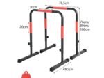 Parallel Dip Bars 3 Adjustable Heights 6 Handles Steel Frame Support 150kg