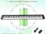 88 Keys Foldable Digital Piano Keyboard with Bluetooth MIDI Function