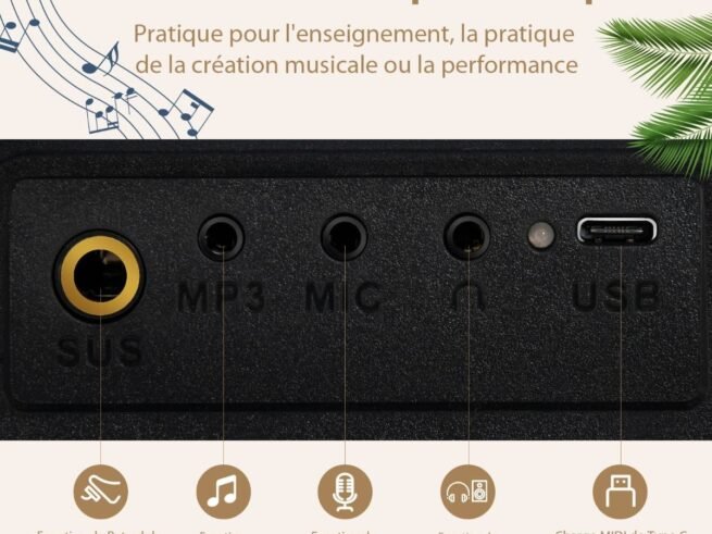 Digital Keyboard Piano 88 Keys Bluetooth Function Adjustable 128 Rhythms 2 Speakers