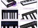 Piano Keyboard for Children 61 Keys Bluetooth 128 Rhythms 20 Demos MIDI / USB