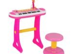 Piano for Children 31 Keys Stool Microphone Light Effects 8 Tones 7 Rhythms