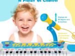 Piano for Children 31 Keys Stool Microphone Light Effects 8 Tones 7 Rhythms