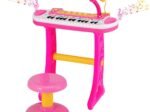 Piano for Children 31 Keys Stool Microphone Light Effects 8 Tones 7 Rhythms
