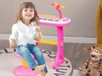 Piano for Children 31 Keys Stool Microphone Light Effects 8 Tones 7 Rhythms