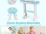 Electronic Keyboard Piano for Children 37 Keys 4 Percussion Effects Microphone