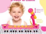 Piano for Children 31 Keys Stool Microphone Light Effects 8 Tones 7 Rhythms