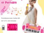 Piano for Children 31 Keys Stool Microphone Light Effects 8 Tones 7 Rhythms