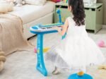 Piano for Children 31 Keys Stool Microphone Light Effects 8 Tones 7 Rhythms