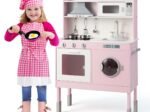 Children's Kitchen with Accessories 3 Adjustable Height Sounds Lights Imitation Toy