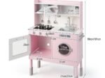 Children's Kitchen with Accessories 3 Adjustable Height Sounds Lights Imitation Toy