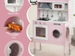 Children's Kitchen with Accessories 3 Adjustable Height Sounds Lights Imitation Toy