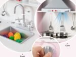 Children's Kitchen with Accessories 3 Adjustable Height Sounds Lights Imitation Toy