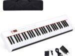Portable Electric Piano Keyboard 61 Keys Bluetooth MIDI Sustain Pedal 2 Speakers