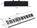 Portable Electric Piano Keyboard 61 Keys Bluetooth MIDI Sustain Pedal 2 Speakers