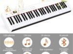 Portable Electric Piano Keyboard 61 Keys Bluetooth MIDI Sustain Pedal 2 Speakers