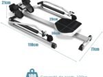 Fitness Rowing Machine Hydraulic Resistance Adjustable 50kg LCD Display