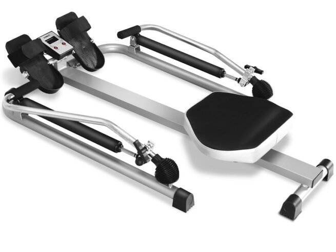 Fitness Rowing Machine Hydraulic Resistance Adjustable 50kg LCD Display
