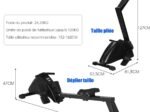 Foldable Rowing Machine 10 Levels Resistance LCD Screen Cardio-Training
