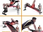 Sit Up Weight Bench 4 Adjustable Heights Foldable Abdominal Training Workout