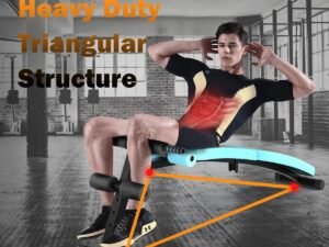Sit Up Weight Bench 4 Adjustable Heights Foldable Abdominal Training Workout