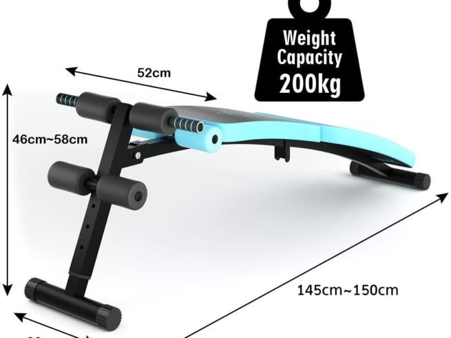 Sit Up Weight Bench 4 Adjustable Heights Foldable Abdominal Training Workout