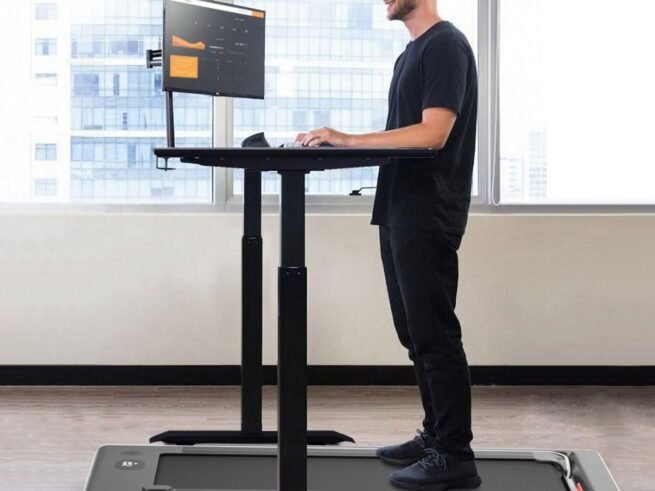 Foldable Treadmill 0.75HP Double LED Display APP ​​12 km/h White