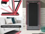 Foldable Treadmill 0.75HP Double LED Display APP 12 km/h Red
