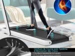 Foldable Treadmill 0.75HP Double LED Display APP ​​12 km/h White