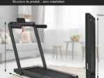 Foldable Treadmill 0.75HP Double LED Display APP 12 km/h Green