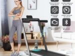 Foldable Treadmill 0.75HP Double LED Display APP 12 km/h Silver
