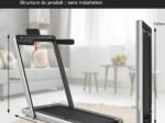 Foldable Treadmill 0.75HP Double LED Display APP 12 km/h Silver