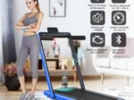 Foldable Treadmill 0.75HP Double LED Display APP ​​12 km/h Blue