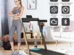 Foldable Treadmill 0.75HP Double LED Display APP 12 km/h Gold