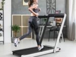 Foldable Treadmill 0.75HP Double LED Display APP ​​12 km/h White
