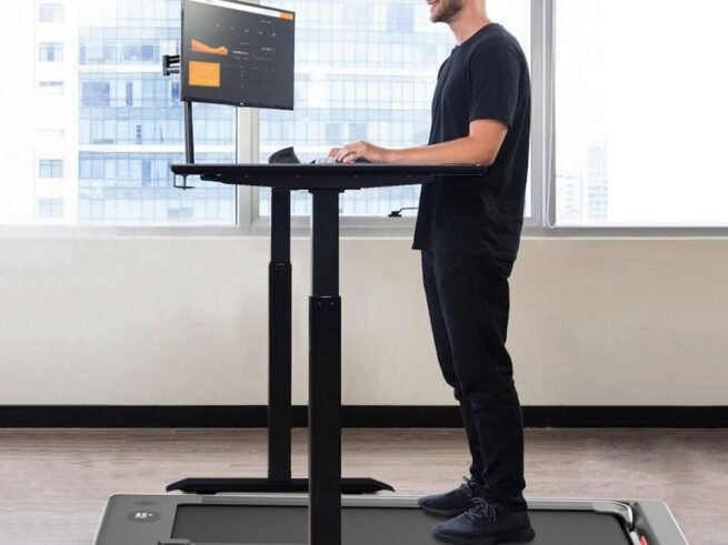 Foldable Treadmill 0.75HP Double LED Display APP 12 km/h Silver