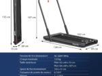 2 in 1 Motorized Electric Treadmill 1-12KM/H LED Screen Black