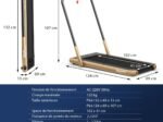 2 in 1 Motorized Electric Treadmill 1-12KM/H LED Screen Gold
