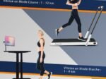 2 in 1 Motorized Electric Treadmill 1-12KM/H LED Screen White