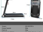 Electric Treadmill Foldable 0.96-12 km/h LCD Display App Control