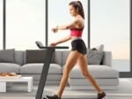 Electric Treadmill Foldable 0.96-12 km/h LCD Display App Control